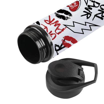 Girl power typography pattern Printed Eagle Shape Water Bottle 750 ml For Gym, Yoga, Kids, Boys, Girls, Brother, Sister, Babies, Baby, Workout, Adults