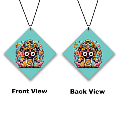 Cute Jagannath vector art Premium Glossy Printed Car Hangings