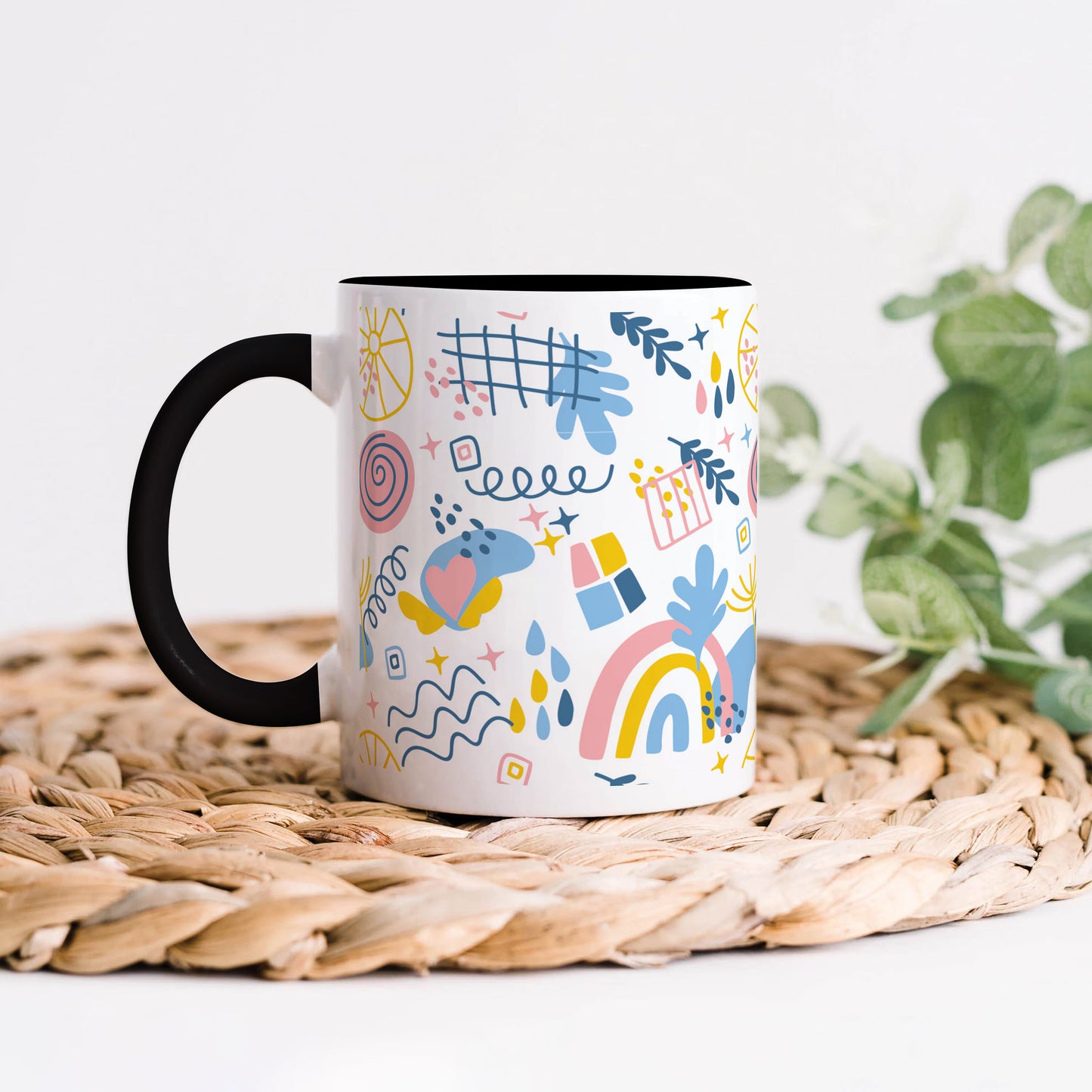 Hand drawn abstract element pattern 330 ml Coffee Mug