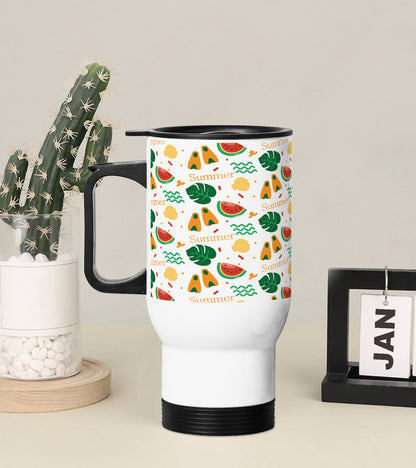 Summer fruit pattern Printed 350ML Travel MUG
