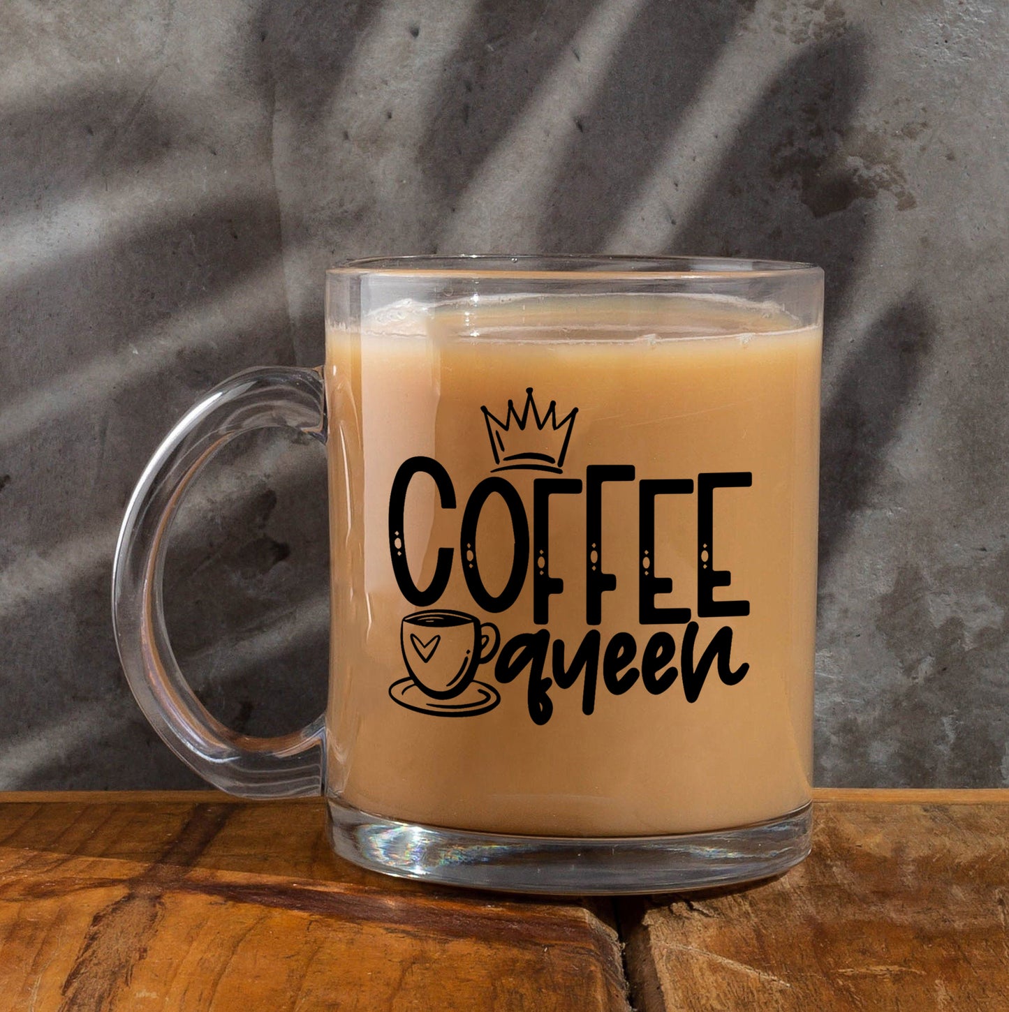 coffee queen Printed Glass Mug
