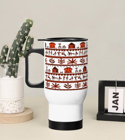 Stick Figures pattern Printed 350ML Travel MUG