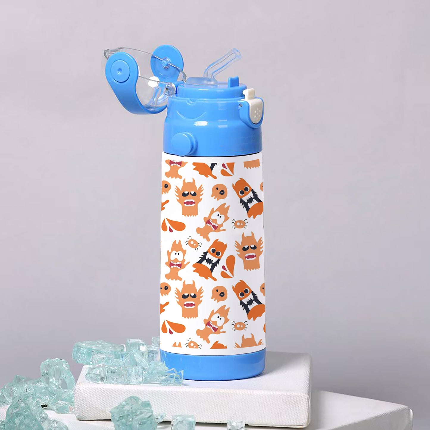 Monster seamless pattern design vector illustration 500ml kids Bottle