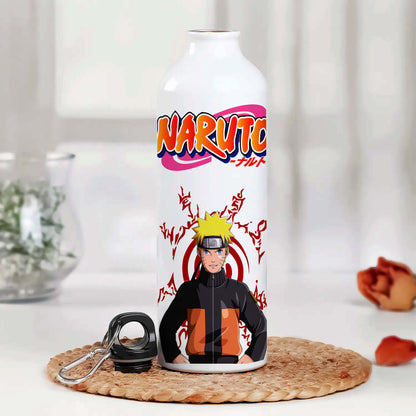 Naruto Printed Aluminum Sipper Water Bottle 750 ml For Gym, Yoga, Kids, Boys, Girls, Brother, Sister, Babies, Baby, Workout, Adults