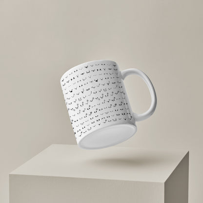kawaii faces doodle art design pattern White 330 ml Coffee Mug