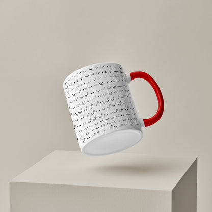 kawaii Charm Red Handle 330 ml Coffee Mug