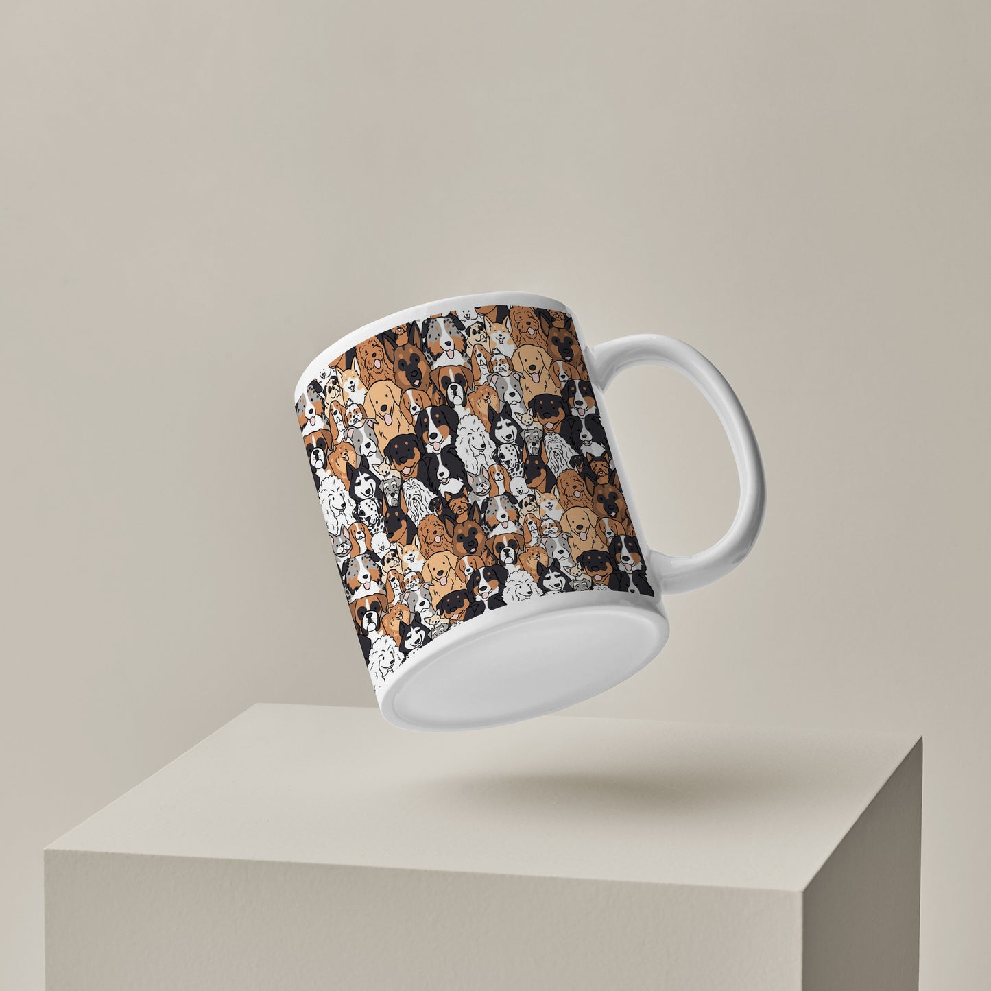 Dog breeds illustration design pattern White 330 ml Coffee Mug
