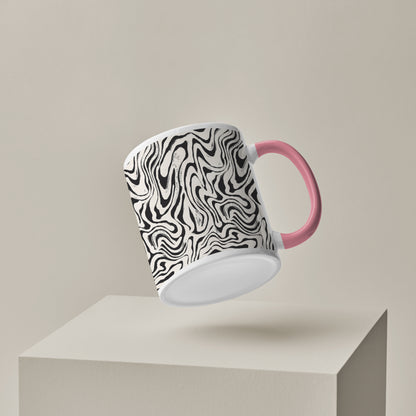 Curated pattern design Pattern Lite Pink Handle 330 ml Coffee Mug