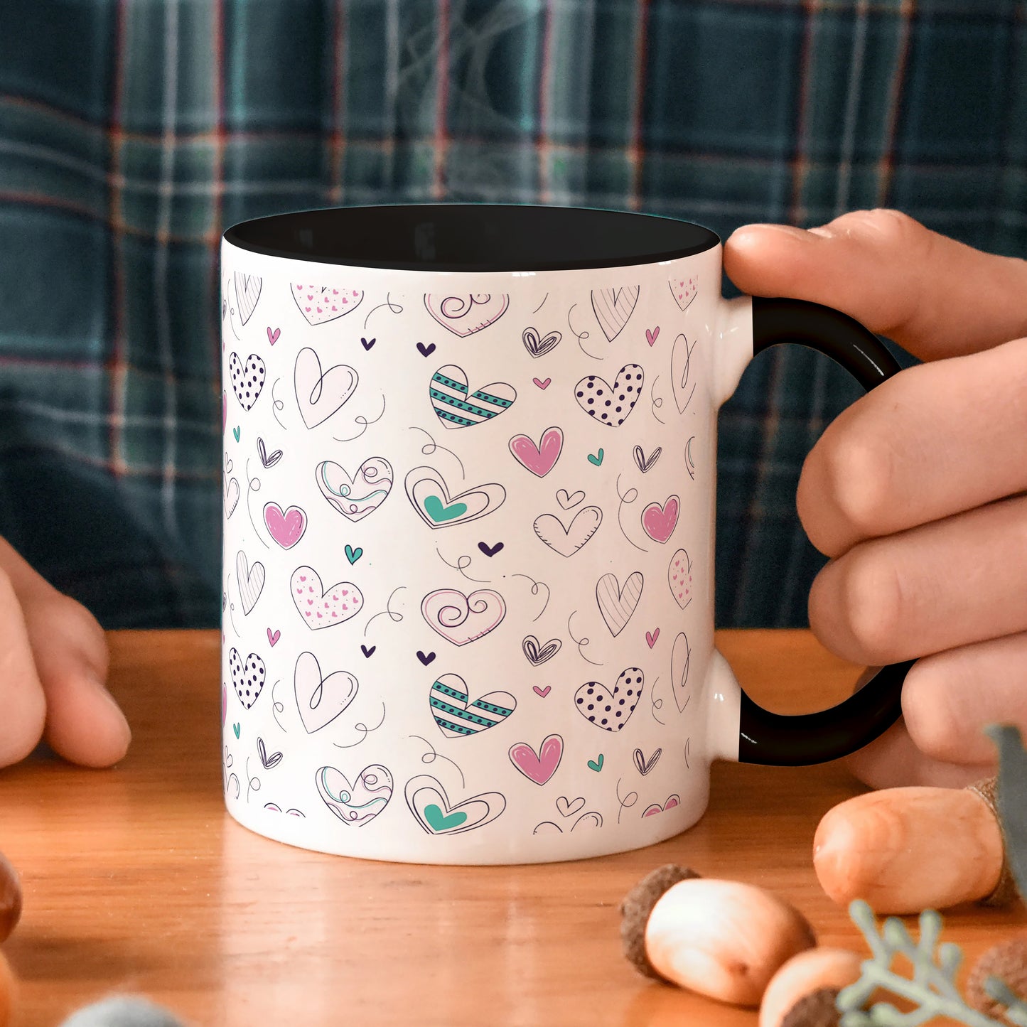 Pretty hearts pattern design 330 ml Coffee Mug