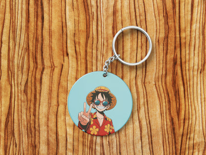 Monkey D. Luffy design Mug and Keychain Combo 330 ml Coffee Mug