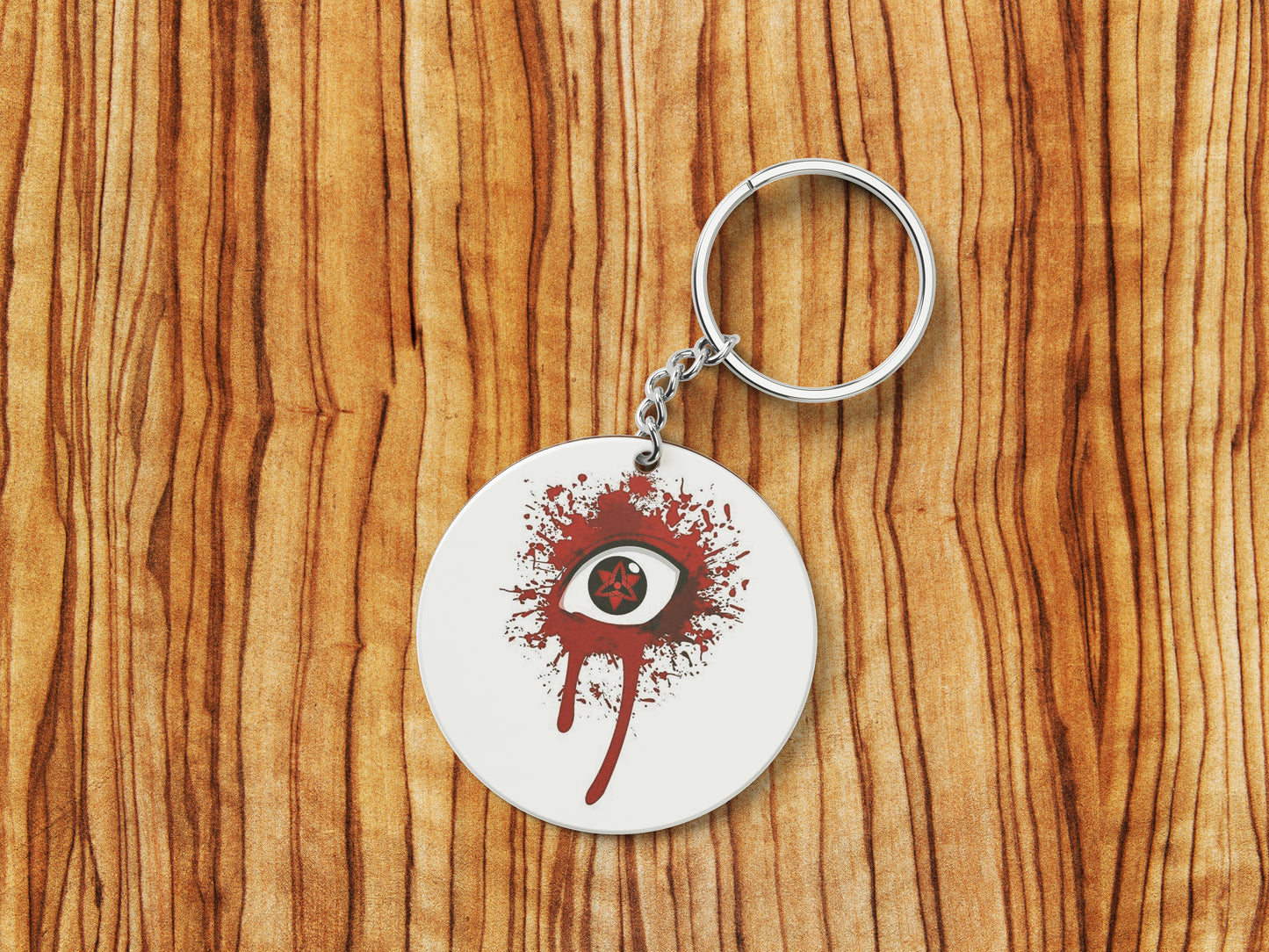 Sasuke Mangekyou Sharingan Mug and Keychain Combo 330 ml Coffee Mug