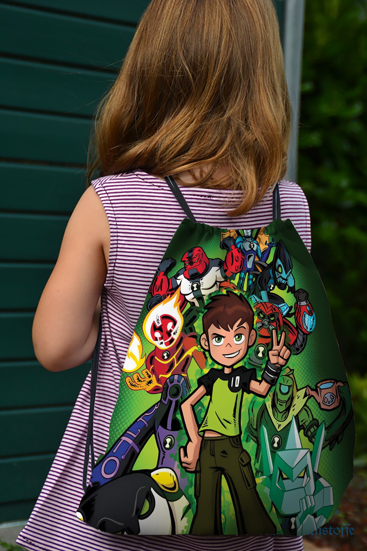 Ben 10 Omniverse Pattern Polyester String Backpack Bags for kids for Gym, Yoga, Tuition ,Beach Bag for 4-10 year boys and girls