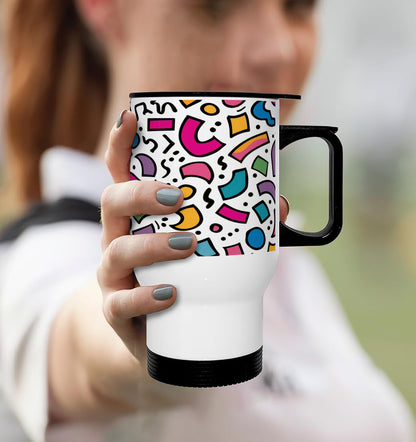 Boy-90s-Patterns Printed 350ML Travel MUG