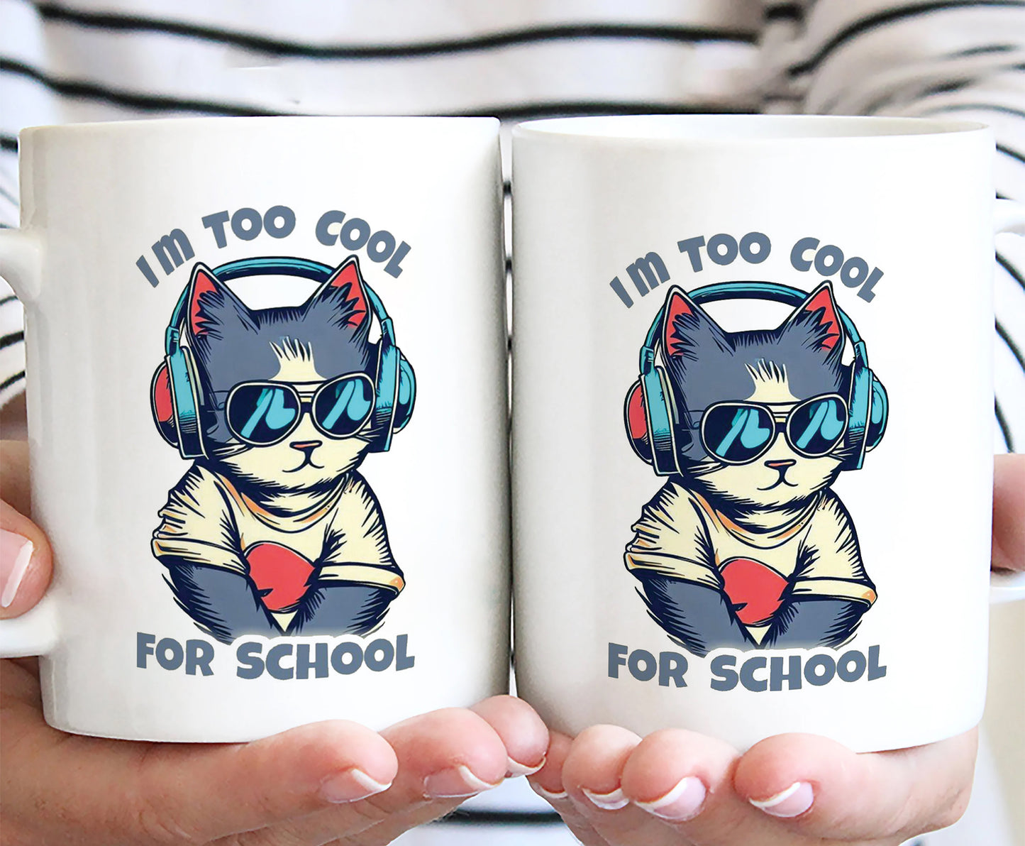 I Am too cool for school design White 330 ml Coffee Mug