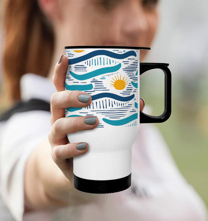 Watercolor Pattern Design Printed 350ML Travel MUG