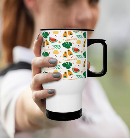 Summer fruit pattern Printed 350ML Travel MUG