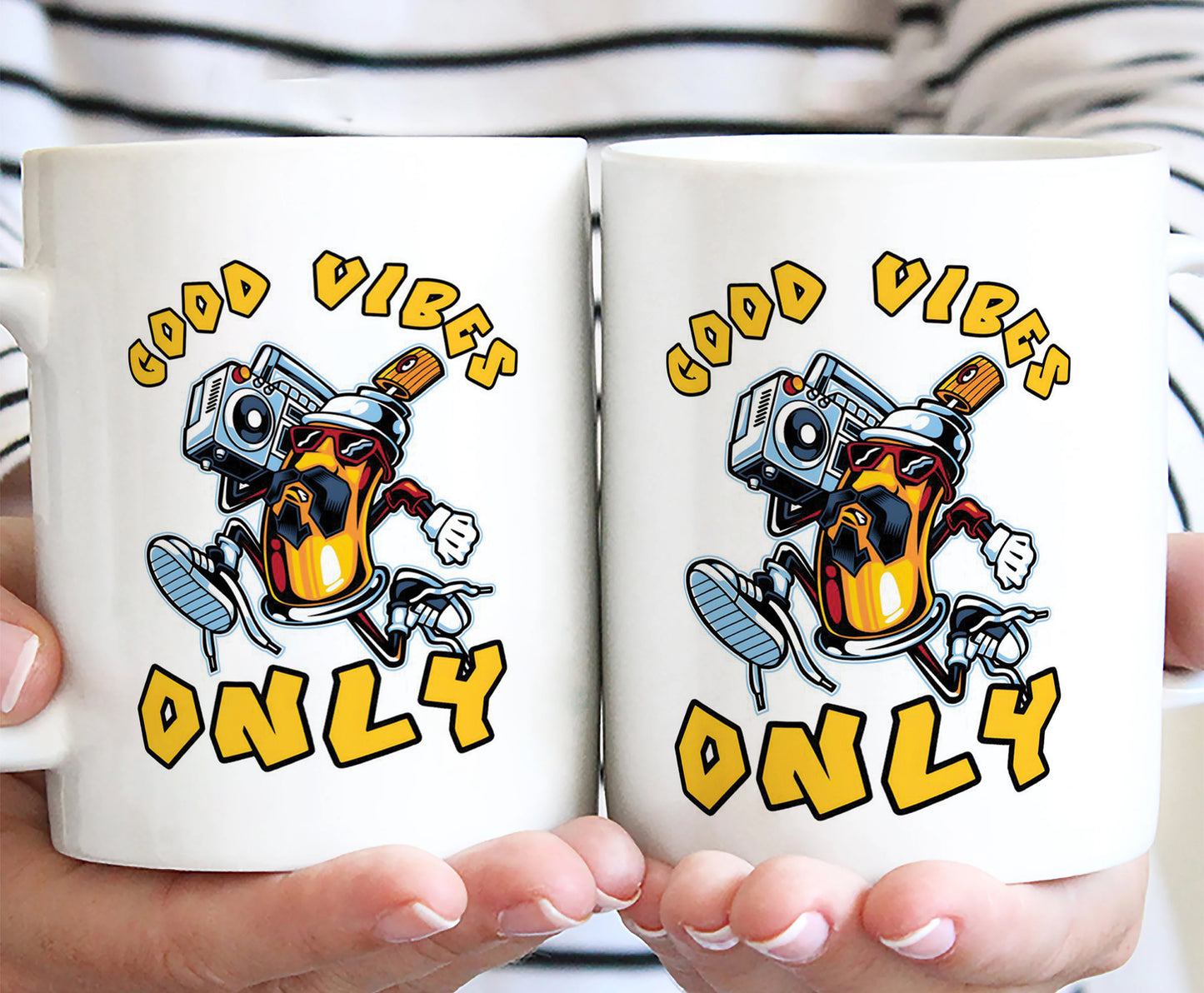 Good vibes only design White 330 ml Coffee Mug