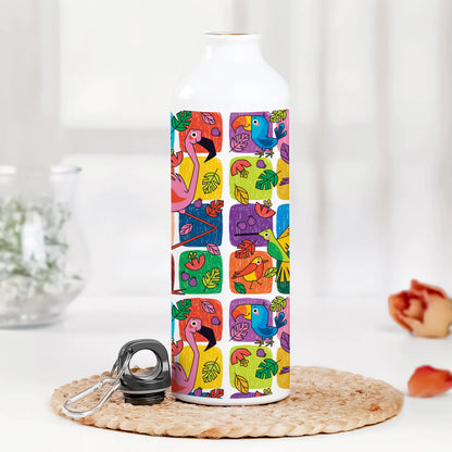 Childlike animals pattern design Printed Normal Sipper Water Bottle 750 ml For Gym, Yoga, Kids, Boys, Girls, Brother, Sister, Babies, Baby, Workout, Adults