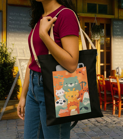 Cute beer Printed Women's Girls Cross Body Sling Bag with Extra Front Pocket, College Bag for Girls, Tote Bag for Shopping,Travel