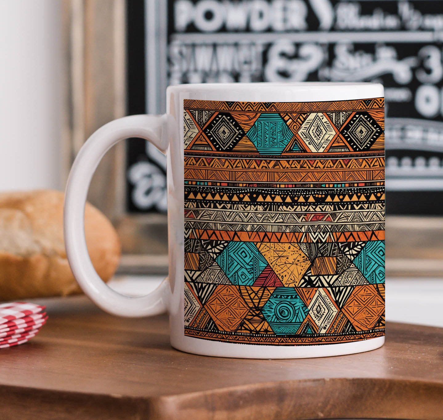 Greenwood Artistic Patterns Combo Mugs and Coaster(Set of 2 Mugs and 2 coasters) 330 ml Coffee Mug