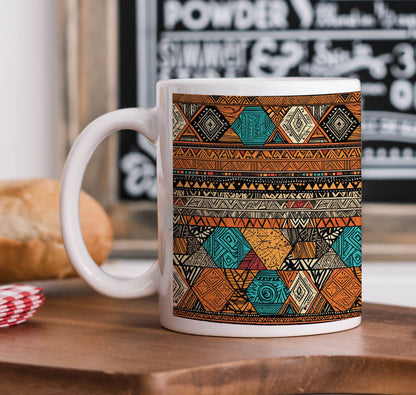 Greenwood Artistic Patterns Combo Mugs and Coaster(Set of 2 Mugs and 2 coasters) 330 ml Coffee Mug