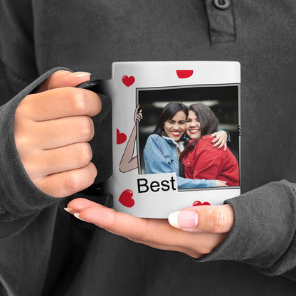 Friend forever customized add two photos magic mug 330 ml Coffee Mug
