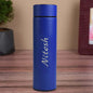 Customized Your Name Blue Temperature Bottle 500ml With Smart Led light
