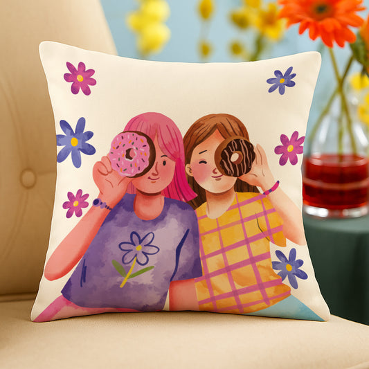Friendship Design Cushion (12x12 inches) Pack of 1