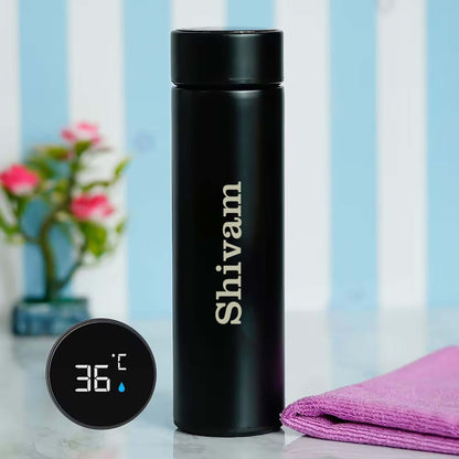 Customized Black Temperature Bottle 500ml