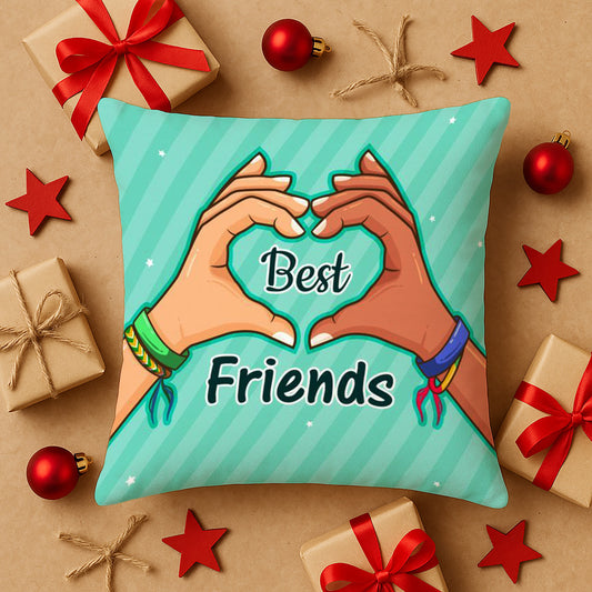 Best Friend Design Cushion (12x12 inches) Pack of 1
