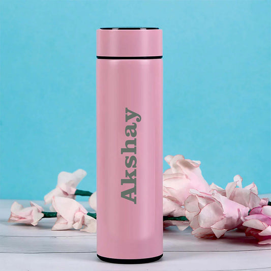Customized Your Name pink Temperature Bottle 500ml