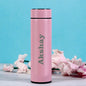 Customized Your Name pink Temperature Bottle 500ml