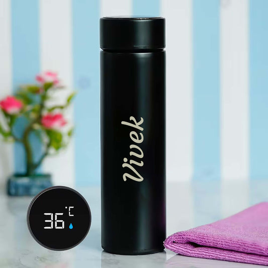 Personalized Your Name Black Temperature Bottle 500ml