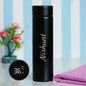 Customized Your Name Black Temprature Bottle 500ml With Smart Led light