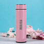 Personalized Your Name pink Temperature Bottle 500ml With Smart Led