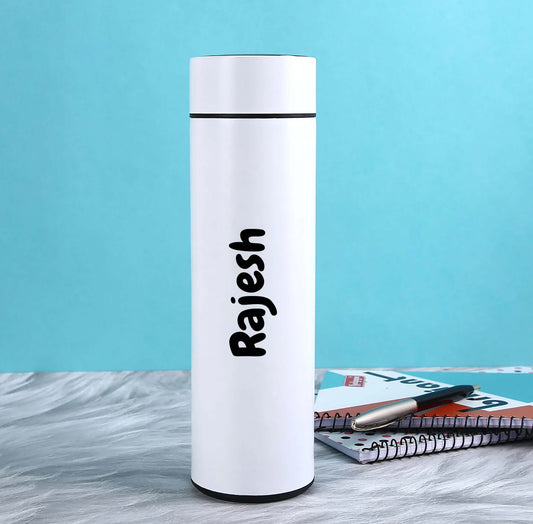 Customized white Temperature Bottle 500ml with Smart led