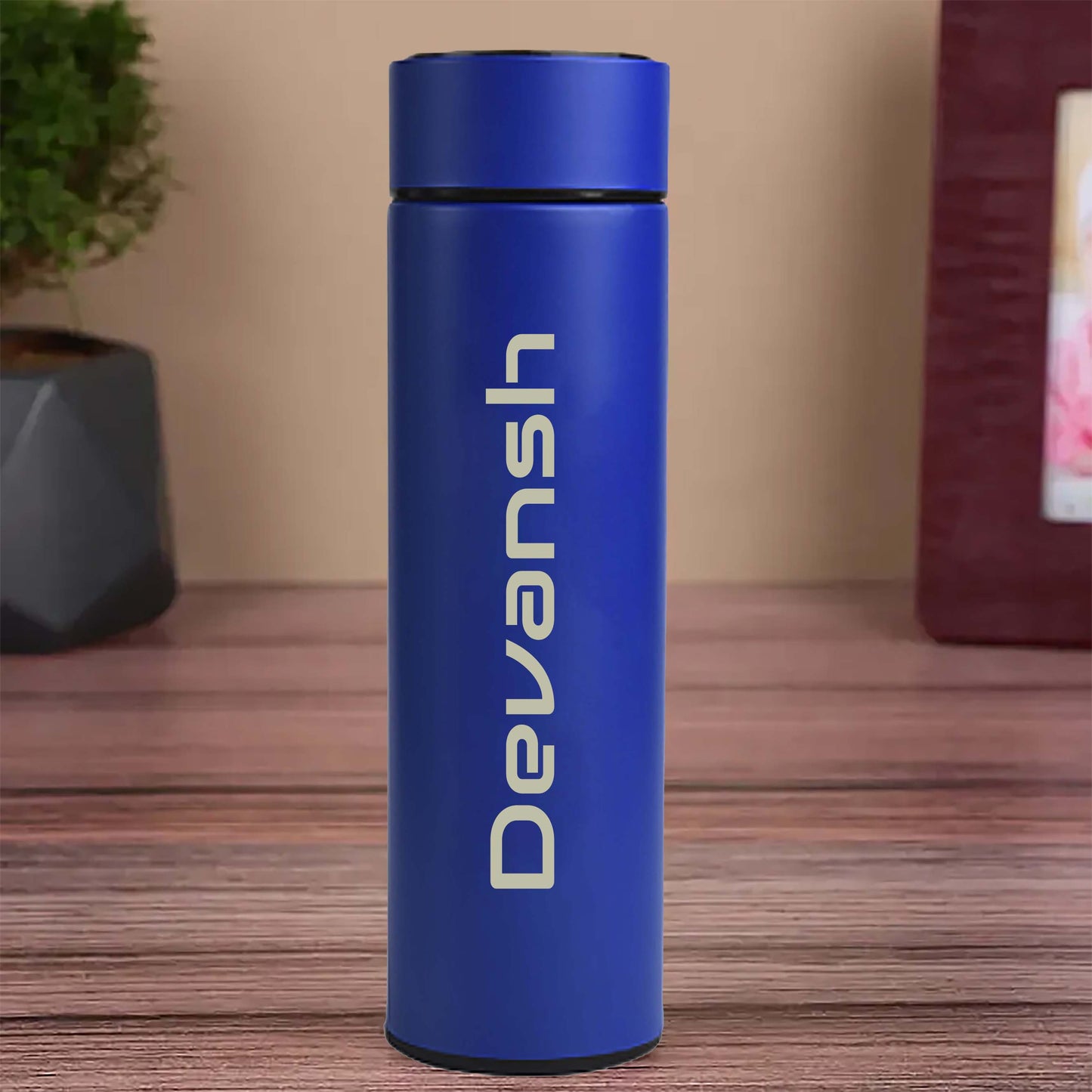 Personalized Bue Temprature Bottle 500ml with Smart led