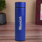 Customized Your Name Blue Temperature Bottle 500ml With Smart Led