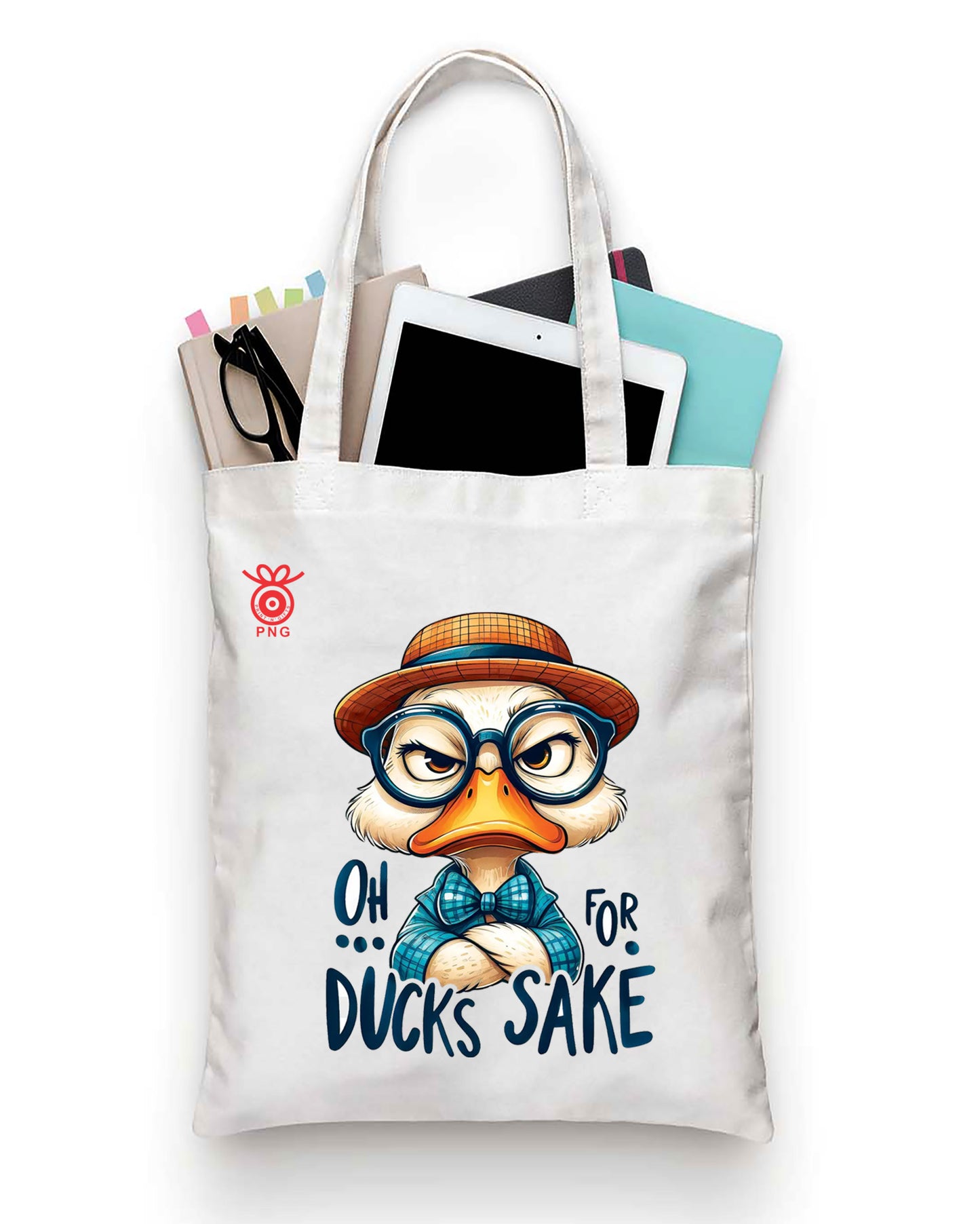 Duck sake Design Tote Bag (14 X 16 Inches) Tote bag For Shopping, College, Travel