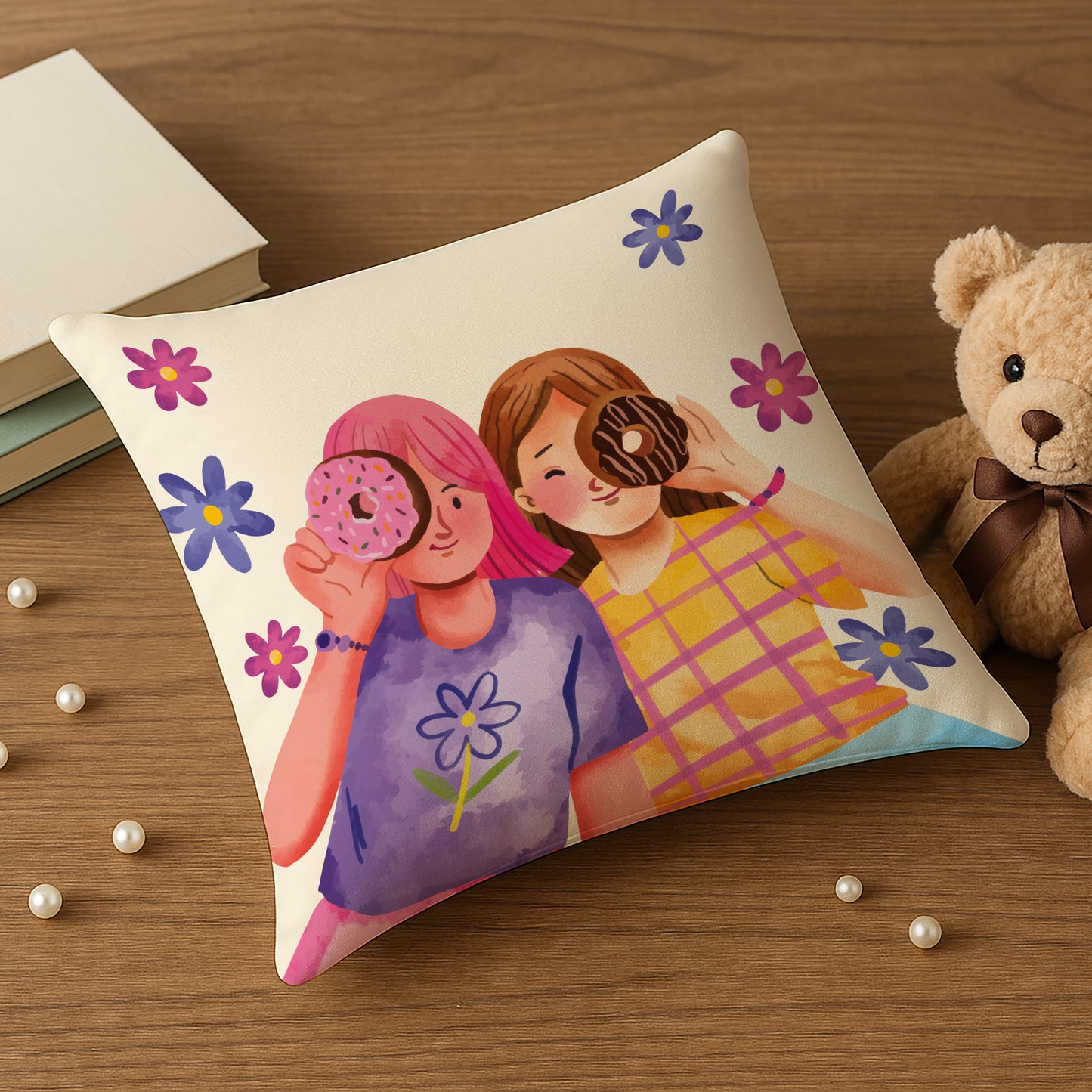 Friendship Design Cushion (12x12 inches) Pack of 1