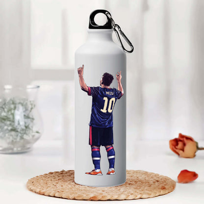 Messi Printed Aluminum Sipper Water Bottle 750 ml For Gym, Yoga, Kids, Boys, Girls, Brother, Sister, Babies, Baby, Workout, Adults