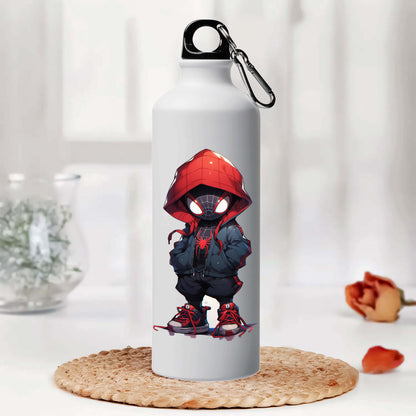Little Spider man Printed Aluminum Sipper Water Bottle 750 ml For Gym, Yoga, Kids, Boys, Girls, Brother, Sister, Babies, Baby, Workout, Adults