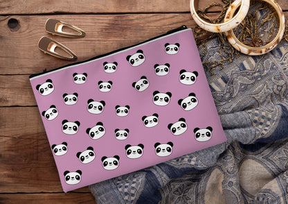 Cute Panda Printed Design Tote Bag with Pouch Bag (14 X 16 Inches) For Shopping, College, Travel