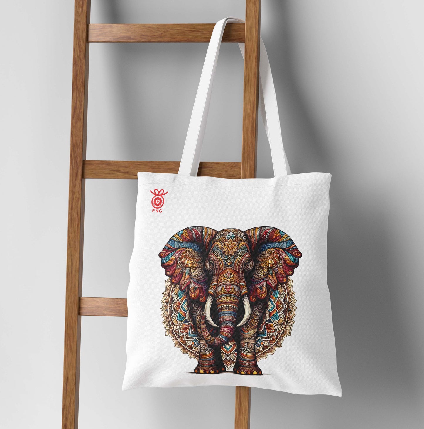 Colorful Elephant Design Tote Bag (14 X 16 Inches) Tote bag For Shopping, College, Travel