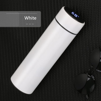 Personalized white Temperature Bottle 500ml with Smart led