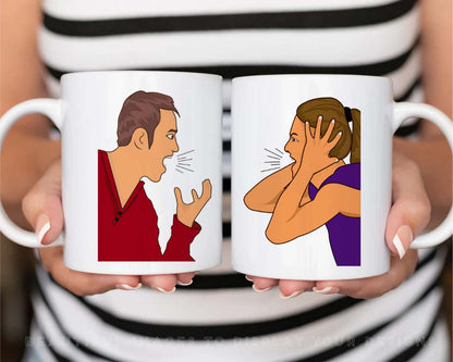Special Cute Couple Printed Glossy Finished,1 Piece,330ml Ceramic Coffee Mug  (330 ml)