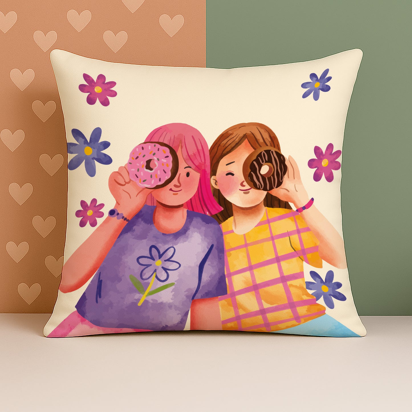 Friendship Design Cushion (12x12 inches) Pack of 1