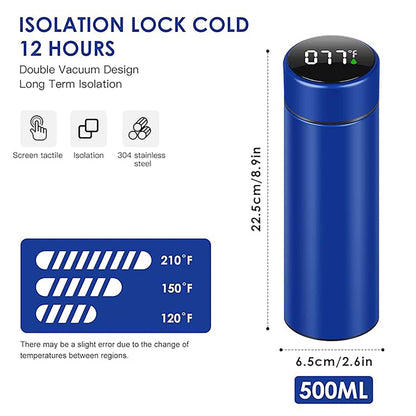 Customized Blue Temperature Bottle 500ml