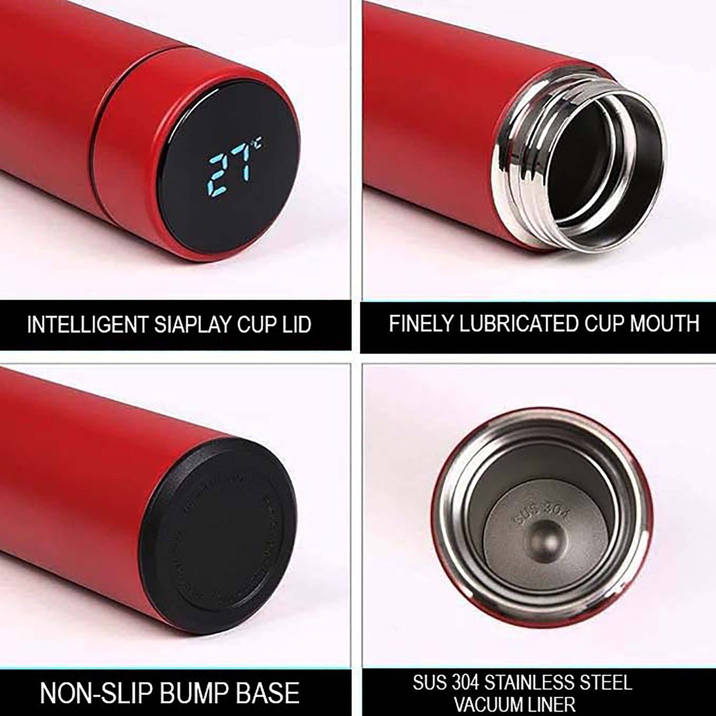 Customized Red Temperature Bottle 500ml