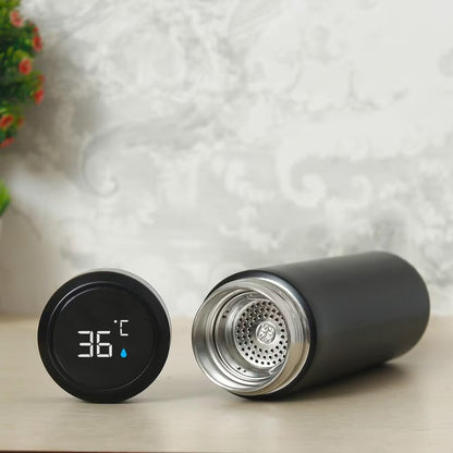 Customized Black Temperature Bottle 500ml with Smart led